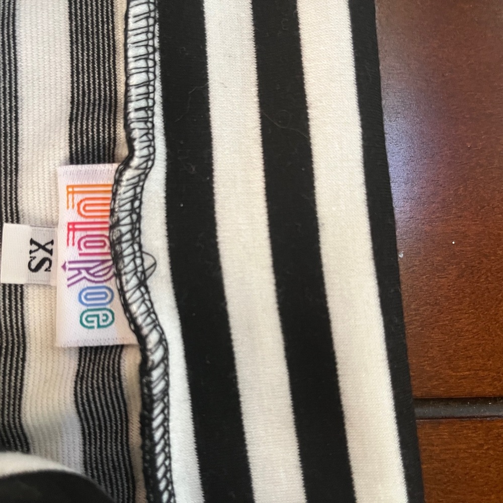 LuLaRoe Black and White Striped skirt
